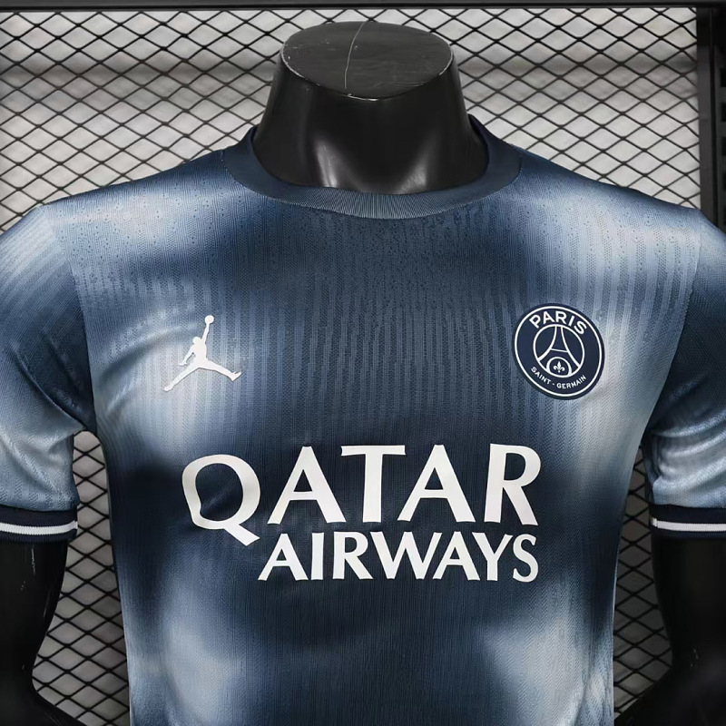 PSG 26/27 PSG Paris Saint-Germain Sepcial Edtion Navy and Light Grey Tie-dye Player Soccer Jerse 2