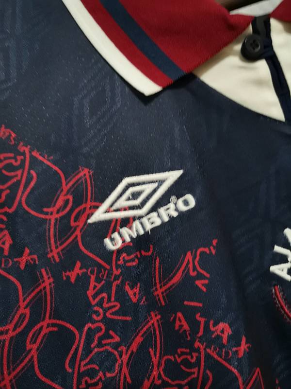 Ajax 94-95 Ajax away royal blue long sleeve 9