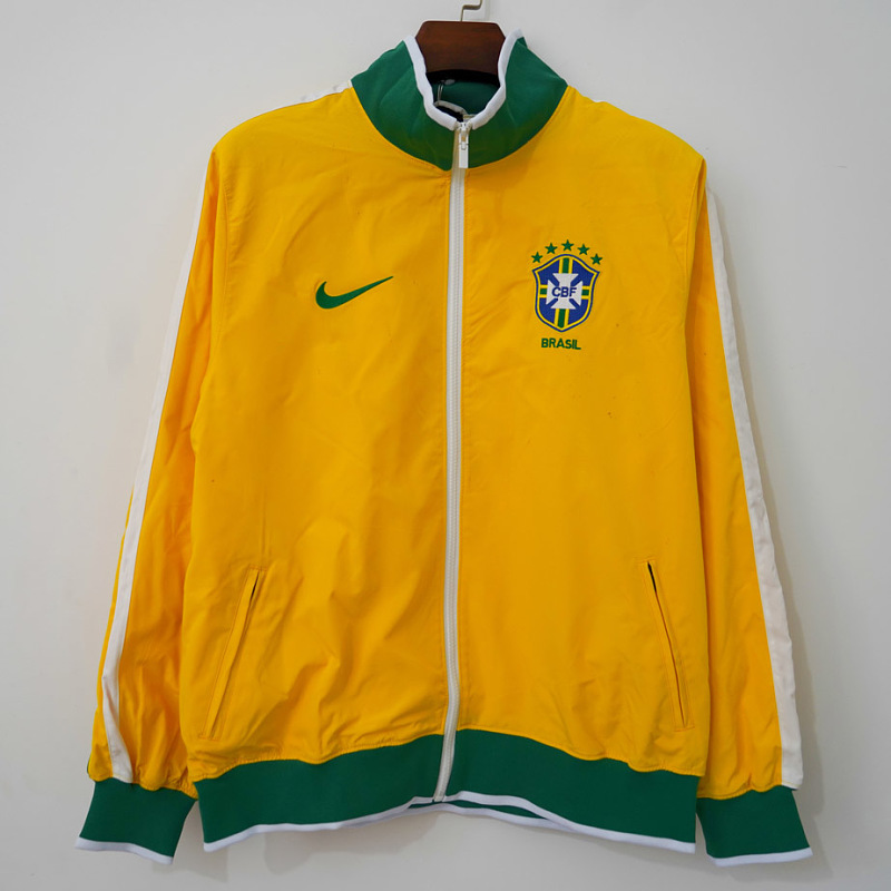 Brasile 10/11 Brazil Home Yellow Green Windbreaker