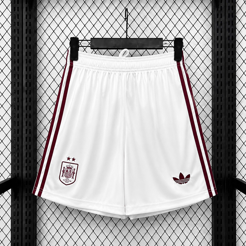 Spagna Spain Away 2 Stars White Soccer Shorts