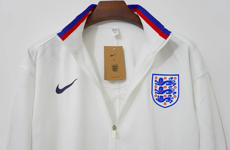 Inghilterra England White Windbreaker 3