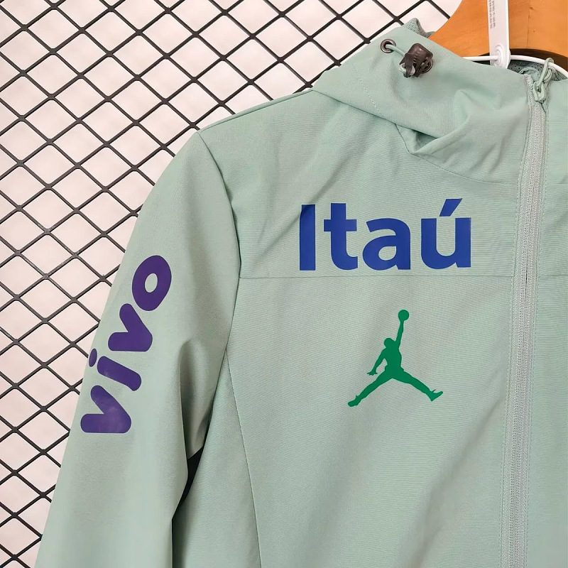 Brasile Brazil Light Green Windbreaker Jacket 6