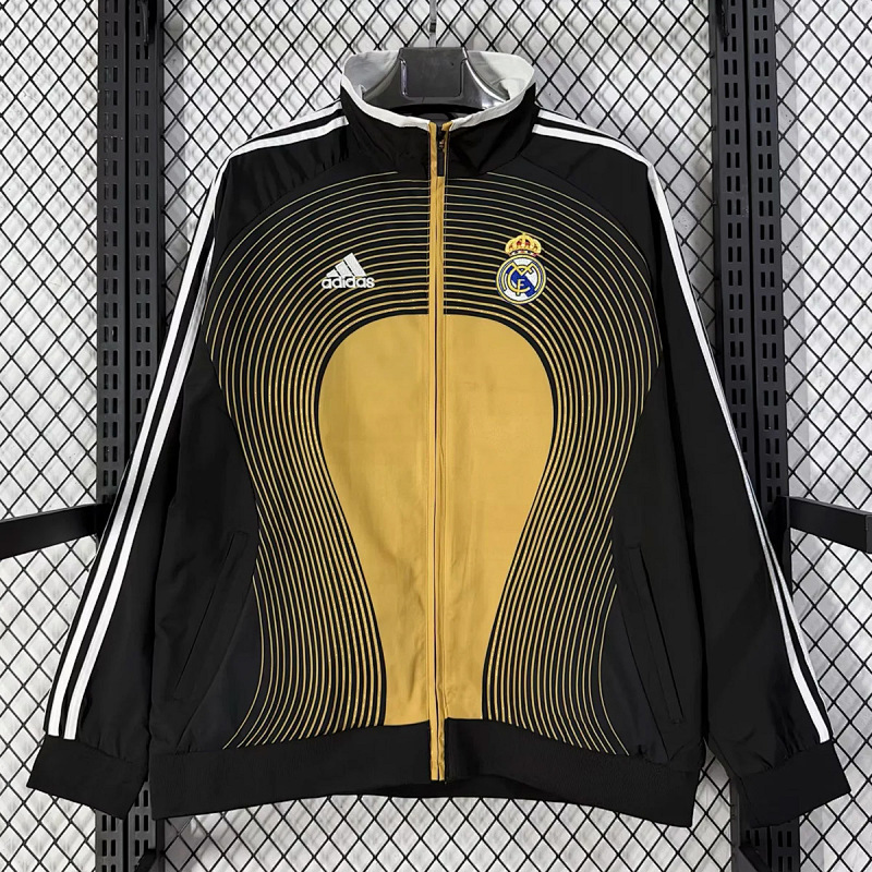 Real Madrid Real Madrid Black Yellow Tracking Jacket