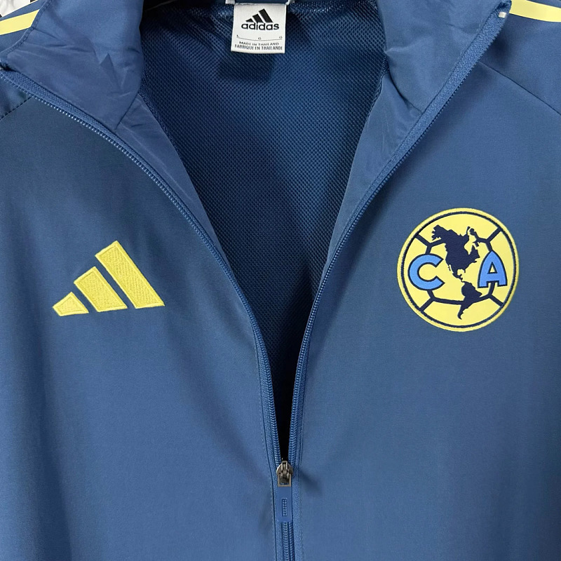 Messico 25/26 Club America Full Zipper Pre-Match Blue Jacket 4