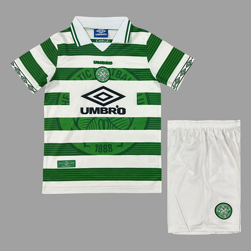 Celtic Soccer 97/99 Celtic Home Kids Retro Size 16-28