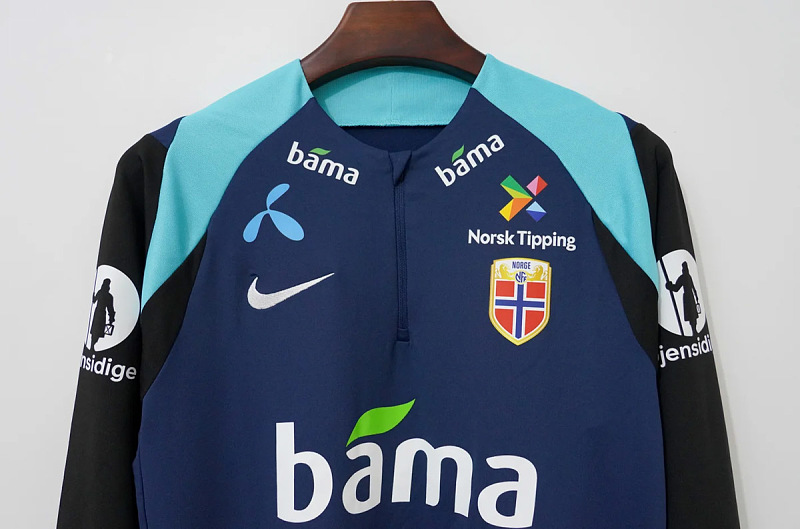 Nazionale Norway Long Sleeve Blue Training Shirt 9