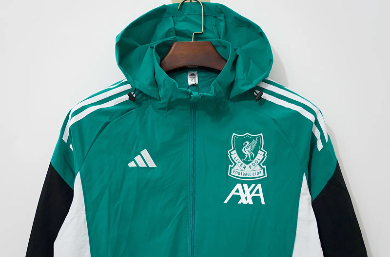 Liverpool 25/26 Liverpool Green Black Windbreaker 4