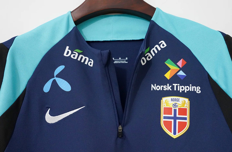 Nazionale Norway Long Sleeve Blue Training Shirt 7