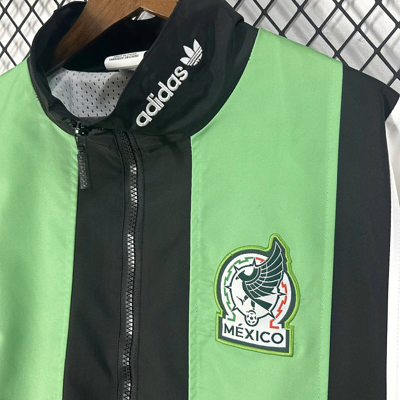 Messico Mexico EQT Black Green Retro Windbreaker 2