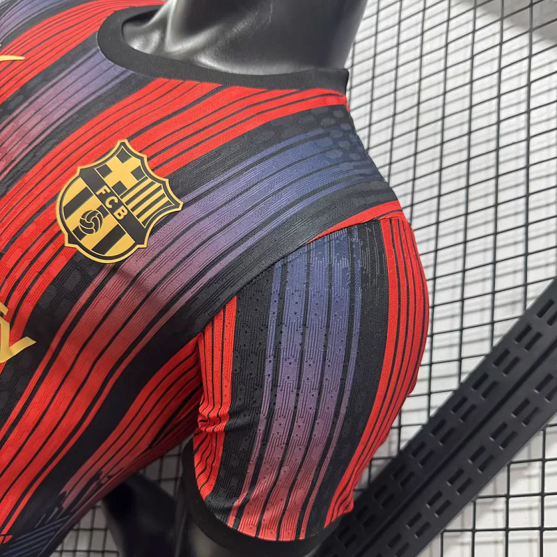 Barcelona 25/26 Barcelona Special Player Black Red Blue Gradient Stripes 9