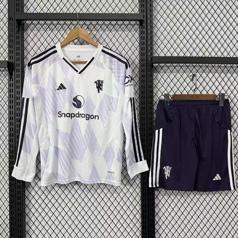 Manchester United 25/26 Manchester United Away Long Sleeve Kids Size 16-28