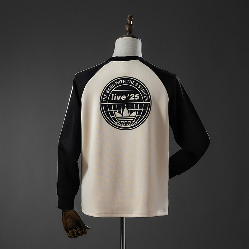 Oasis Tour Oasis Tour Three-Striped Long-Sleeve T-Shirt - Beige S-XXL 2