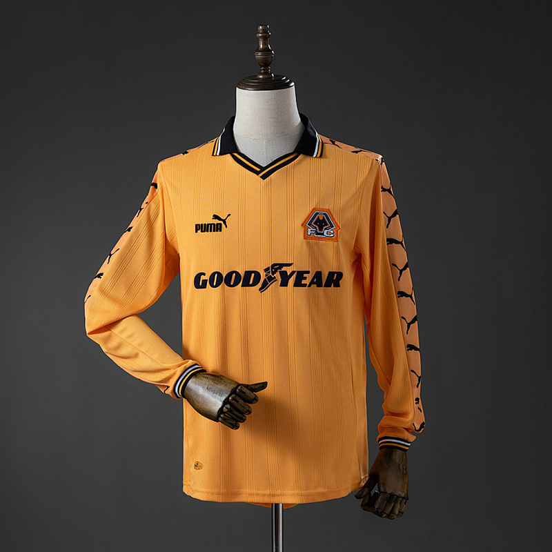 Wolves Wolves 98/99 Home Long-Sleeve Retro Jersey S-XXL