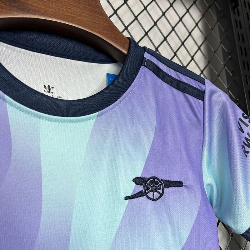 Arsenal Arsenal 2024/25 Third Away Kids Kit 4