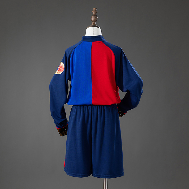 Barcelona Barcelona 100th Anniversary Retro Long-Sleeve Kids Kit Jersey Size 16-28 2
