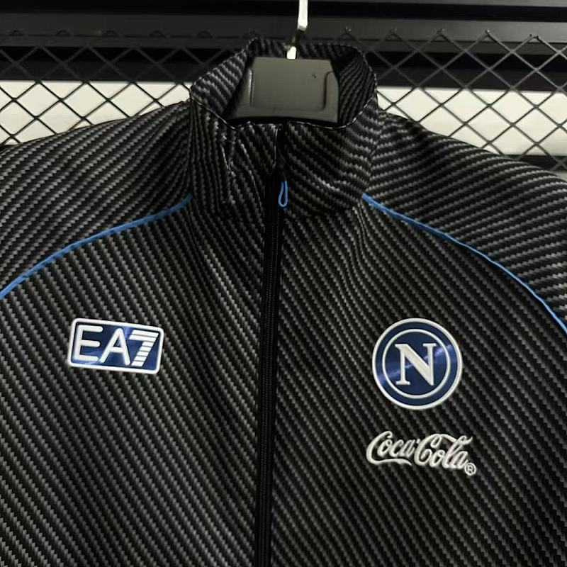Napoli 25/26 Napoli pad printed black waterproof windbreaker 2