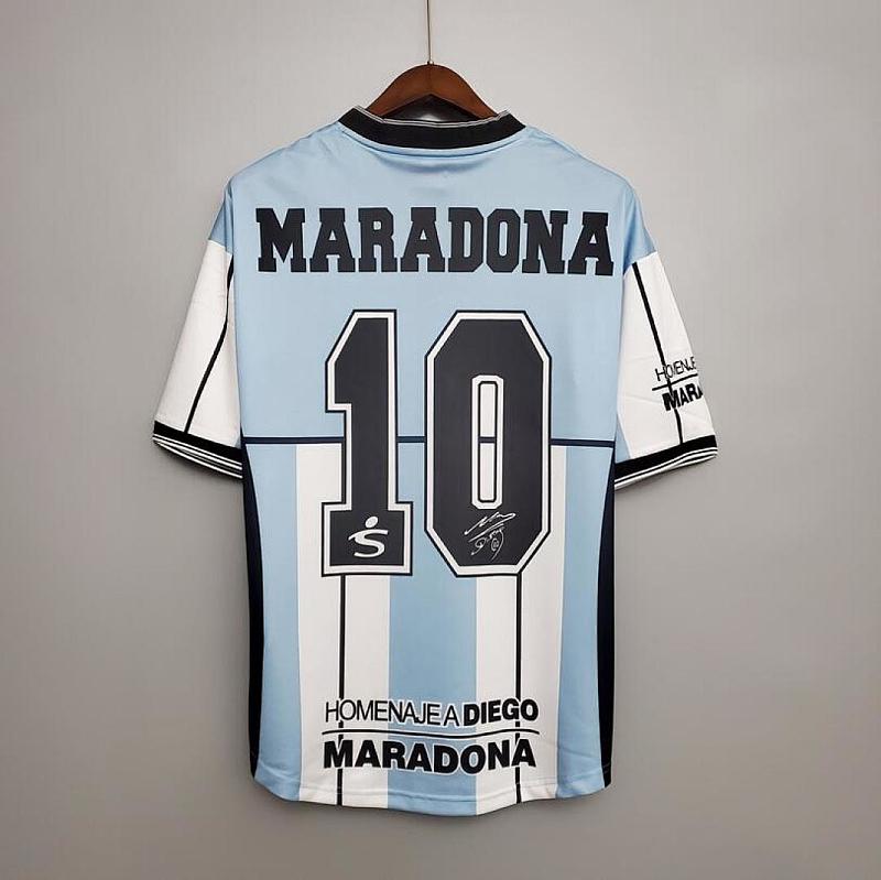 Argentina Retro 2001 Argentina Maradona #10 Commemorative Edition S-XXL 10