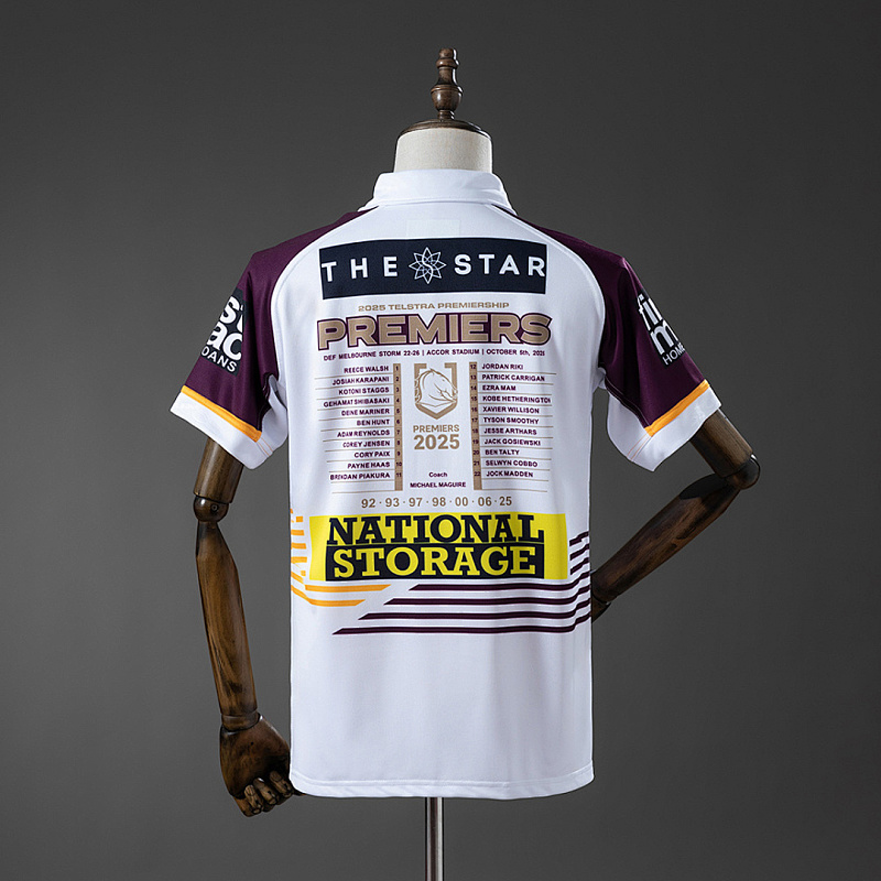 NRL Brisbane NRL Brisbane Broncos 2025 Grand Champion Jersey S-5XL 2