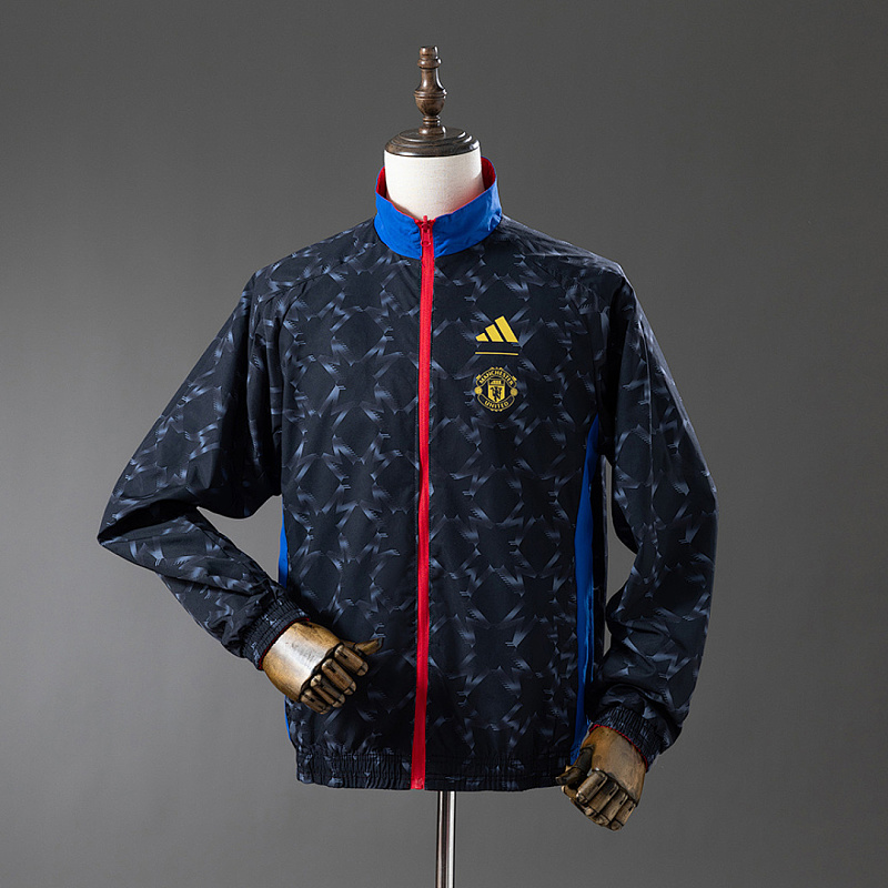 M-U Reversible M-U Reversible Anthem Jacket Windbreaker - Black/Red S-XXL 2