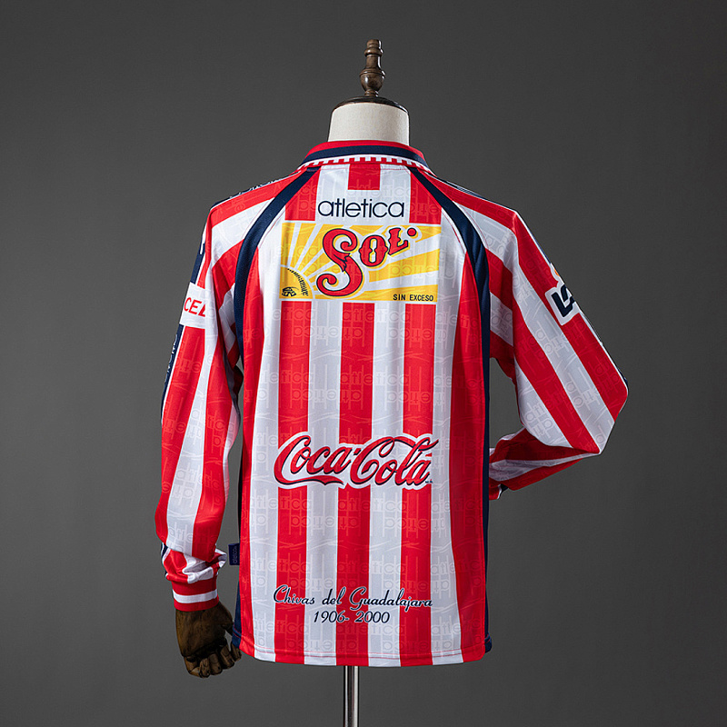 Chivas de Chivas de Guadalajara 99/00 Home Long-sleeved Retro Jersey S-XXL 2