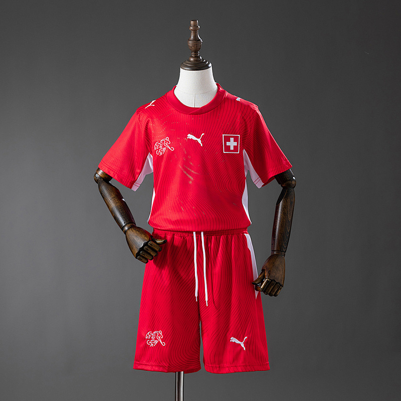 Svizzera Switzerland 2026 Home Kids Kit Jersey Size 16-28