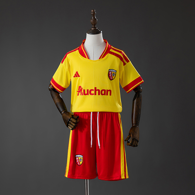 Lens RC Lens 26/27 Home Kids Kit Jersey Size:16-28