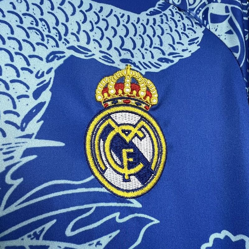 Real Madrid Real Madrid 2024/25 Blue Dragon Special Edition Jersey S-XXL 3