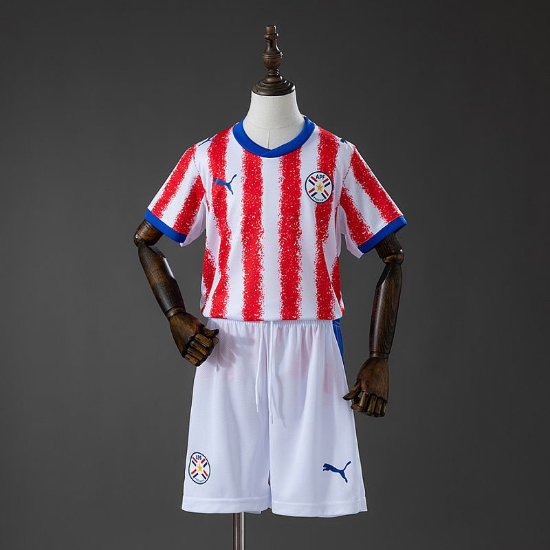 Paraguay 2026 Paraguay 2026 Home Kids Kit Jersey Size 16-28