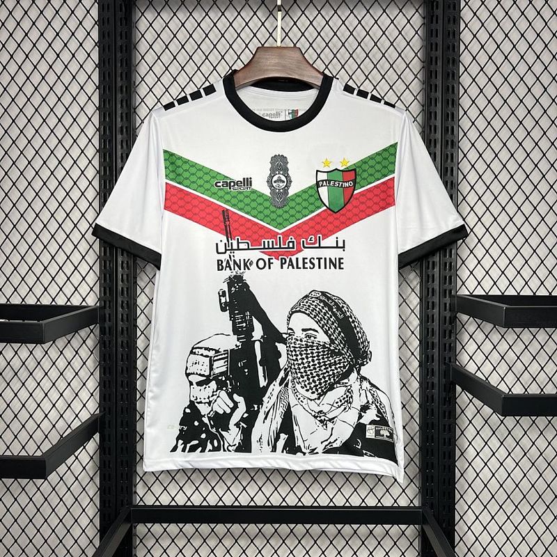 CD Palestino CD Palestino 2024/25 White Graffiti Jersey S-XXXXL