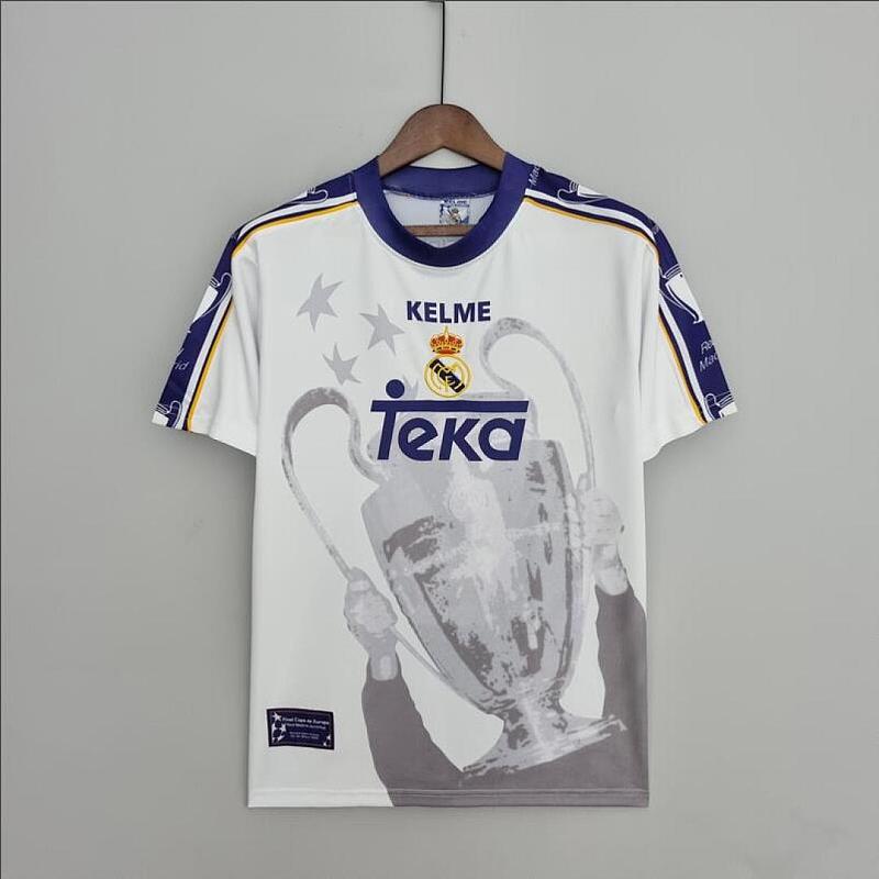 Real Madrid Retro 97-98 Real Madrid Champions League 7 Champions Commemorative Edition S-XXL