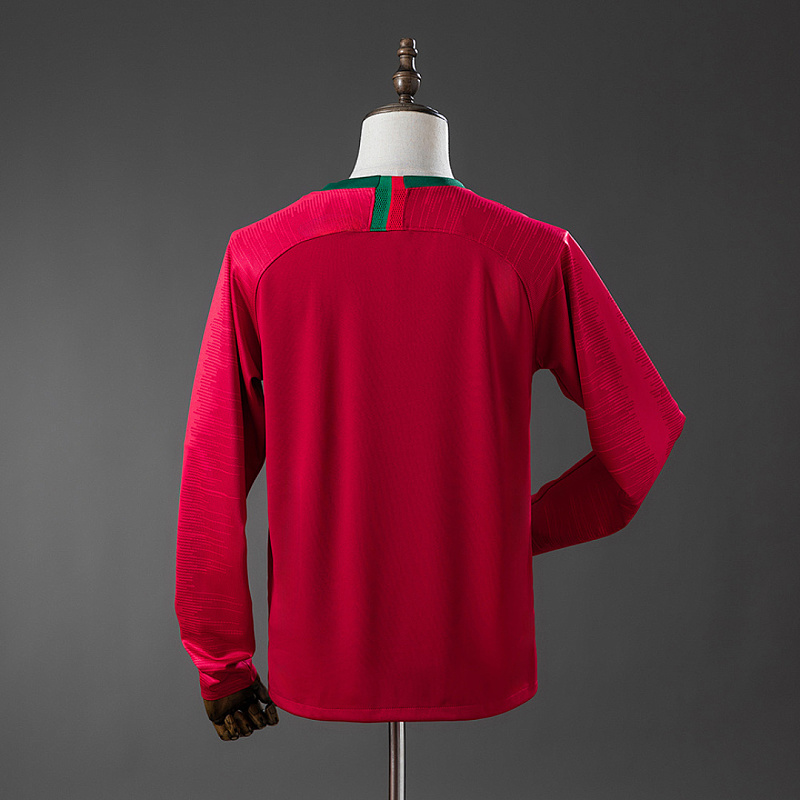 Portogallo Portugal 2018 Home Long-Sleeved Retro Jersey S-XXL 2