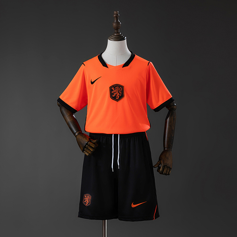Olanda Netherlands 2026 Home Kids Kit Jersey Size 16-28