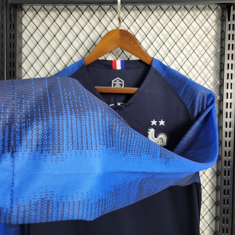 Francia Retro Version 2018 World Cup France Home Long Sleeve Size S-XXL 8