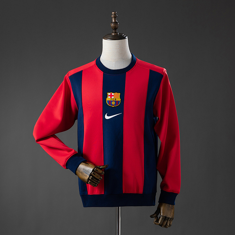 Barcelona Barcelona Long-sleeved Sweatshirt - Red & Blue M-3XL