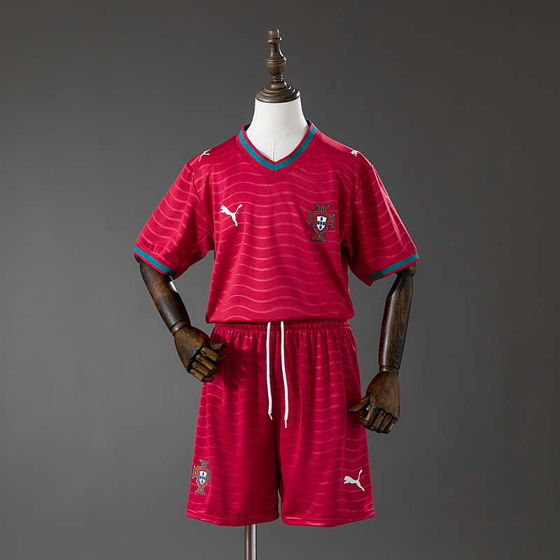 Portogallo Portugal 2026 Home Kids Kit Jersey Size 16-28