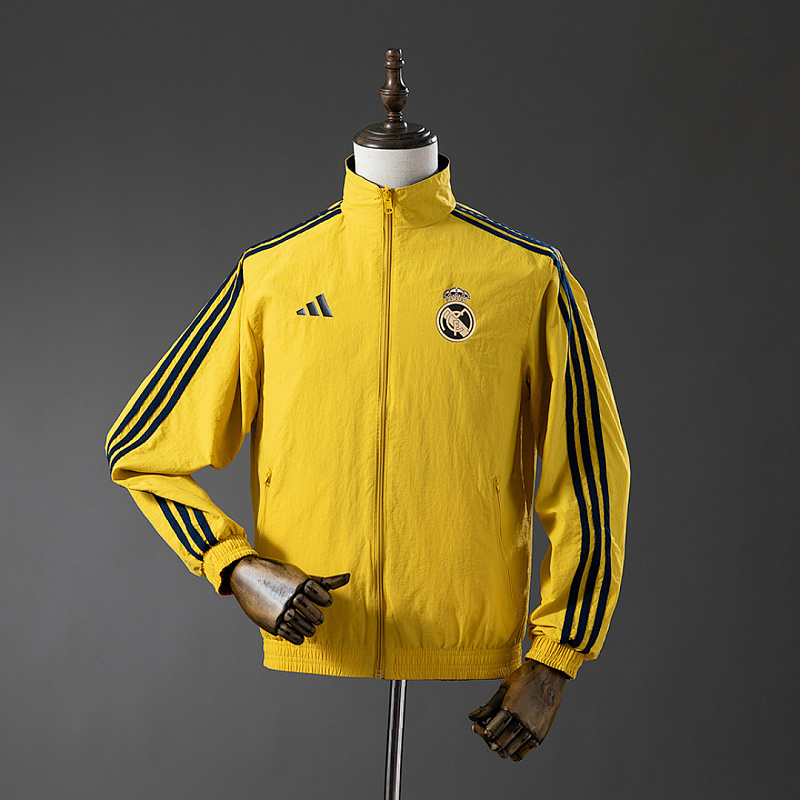 Real Madrid Real Madrid Reversible Jacket Windbreaker - Yellow & Red S-XXL 2