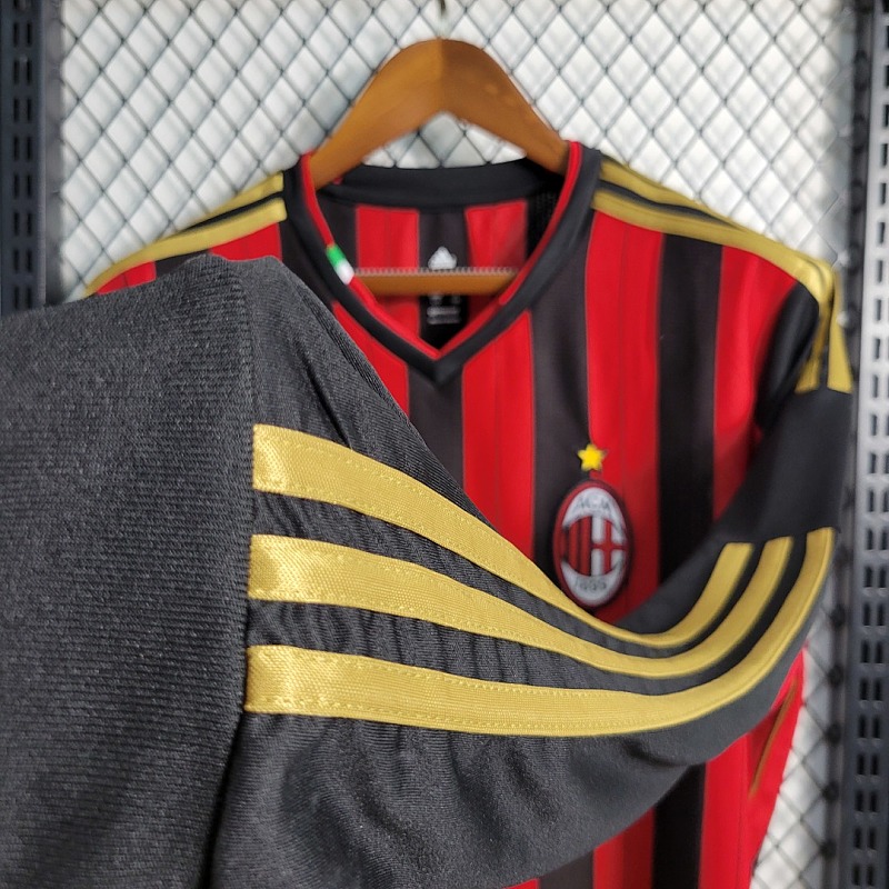 Milan Retro Long Sleeve 2013-14 AC Milan Retro Size S-XXL 8