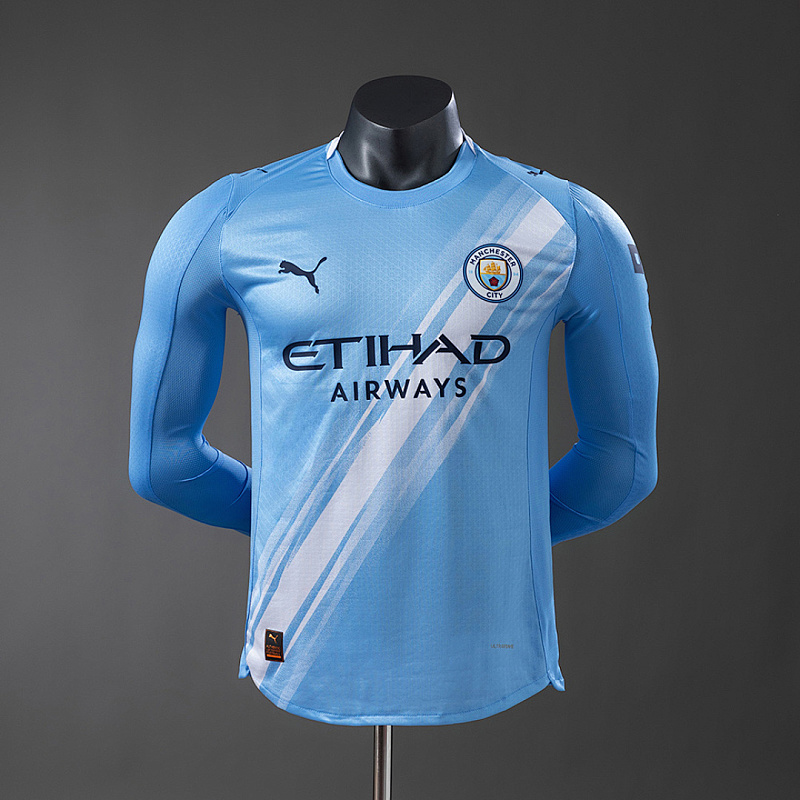 Manchester City Manchester City 25/26 Home Long-Sleeve Player Jerseys S-3XL