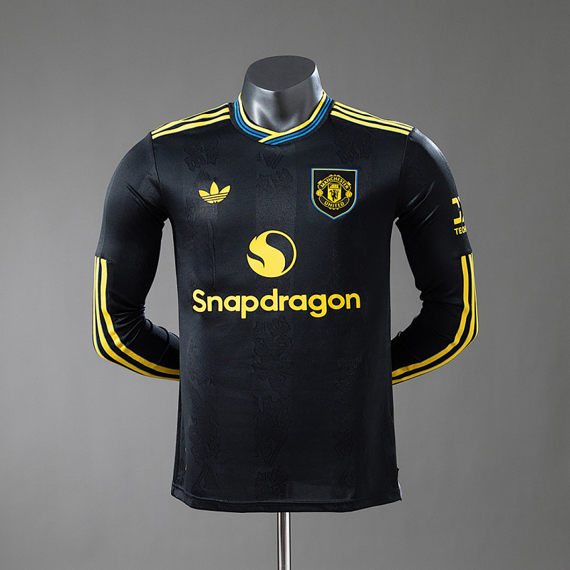M-U Version M-U 25/26 Third Away Player Long-sleeved Jersey S-XXL