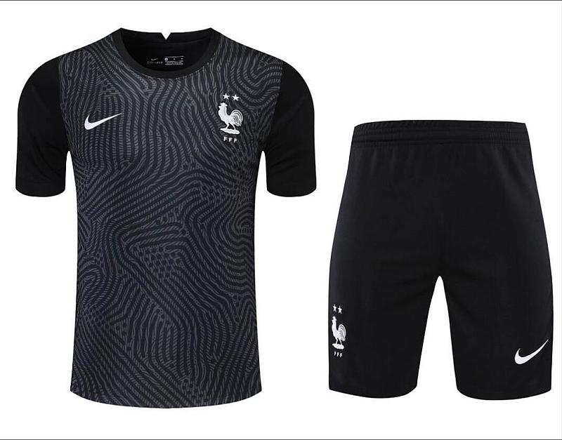 Francia France Black Short Sleeve Goalkeeper S-XXL (can be sold separately) 2