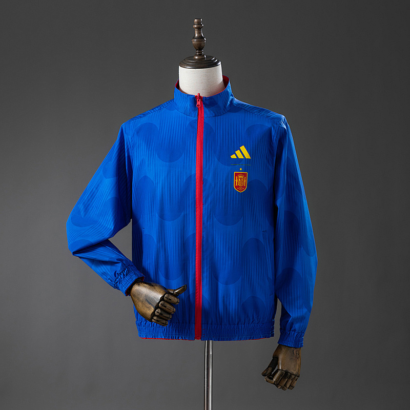 Spagna Spain 2026 Reversible Jacket Windbreaker - Red & Blue S-3XL 3