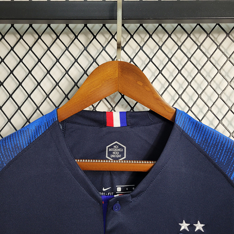 Francia Retro Version 2018 World Cup France Home Long Sleeve Size S-XXL 3