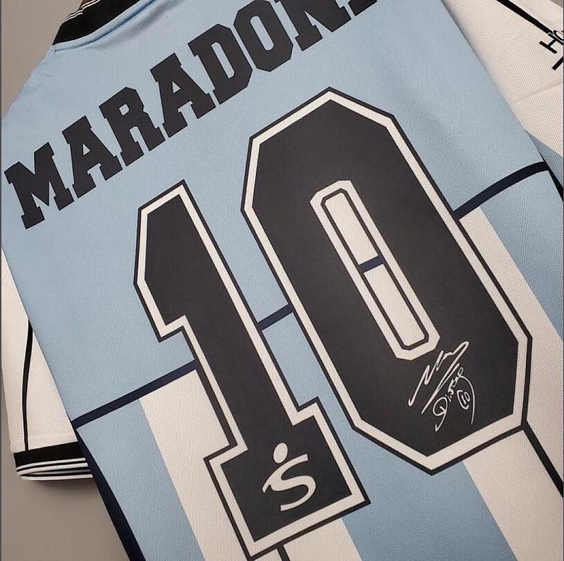 Argentina Retro 2001 Argentina Maradona #10 Commemorative Edition S-XXL 11
