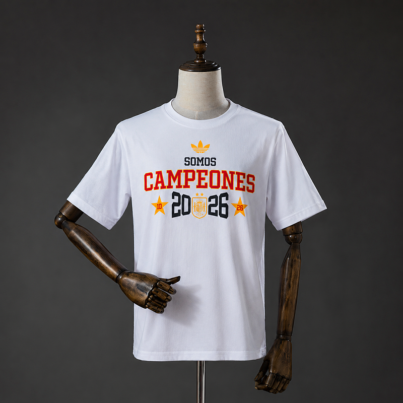 Spagna Spain "We Are Champions" T-Shirt White S-3XL)