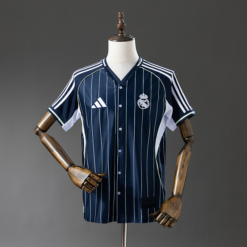 Real Madrid Real Madrid 25/26 Baseball - Navy Blue Jersey S-4XL
