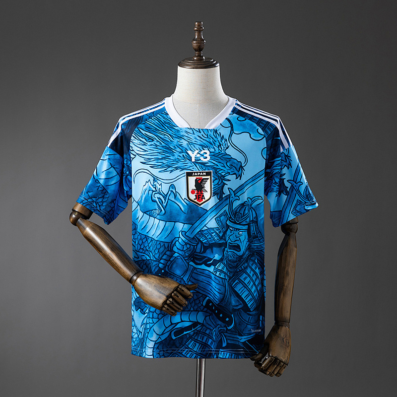 Giappone Japan 25/26 Samurai and Blue Dragon Pattern Jersey S-XXL