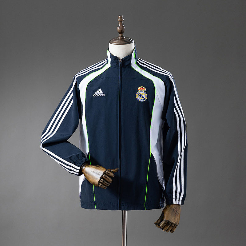 Real Madrid Real Madrid Windbreaker - Navy Blue & White S-XXL