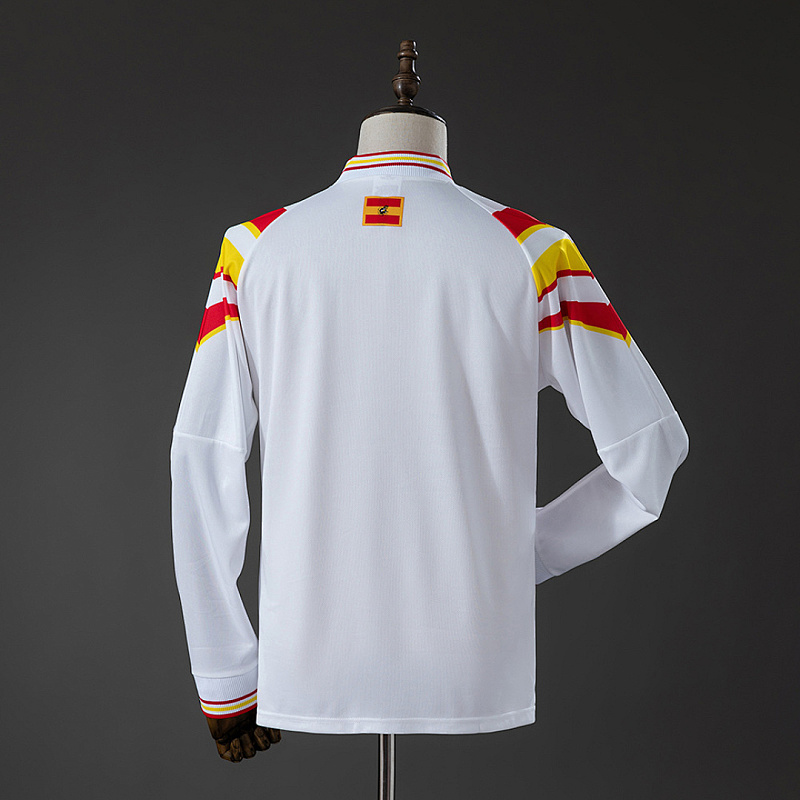 Spagna Spain 1996 Away Retro Long Sleeve Jersey S-XXL 2