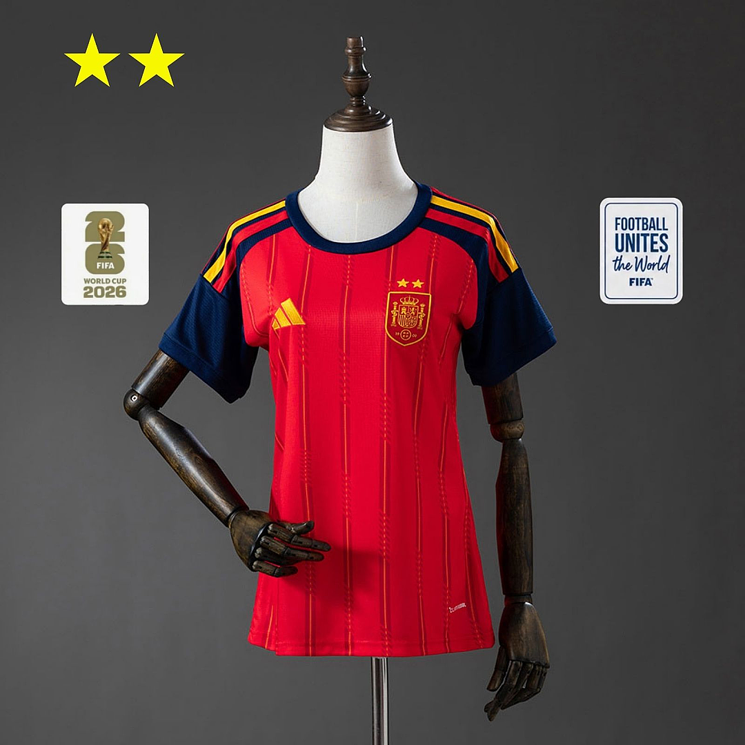 Spagna Spain 2026 Women's Home 2-Star Champion Edition Jersey S-XXL 2