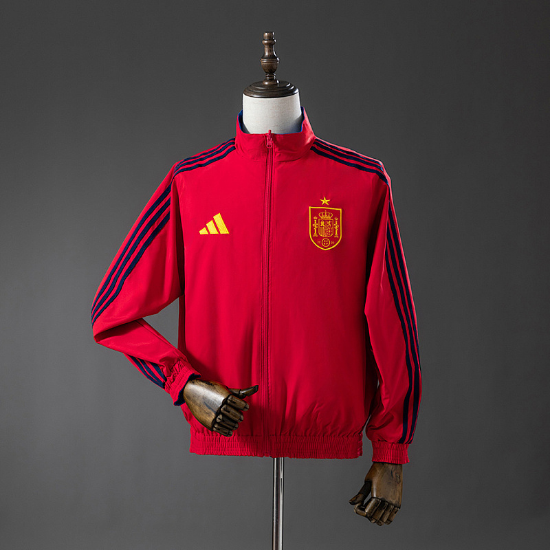 Spagna Spain 2026 Reversible Jacket Windbreaker - Red & Blue S-3XL 2